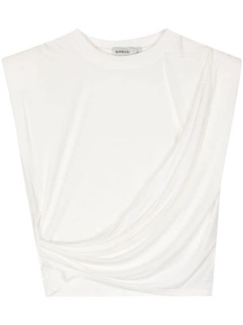 Estelle draped crop top by SIMKHAI