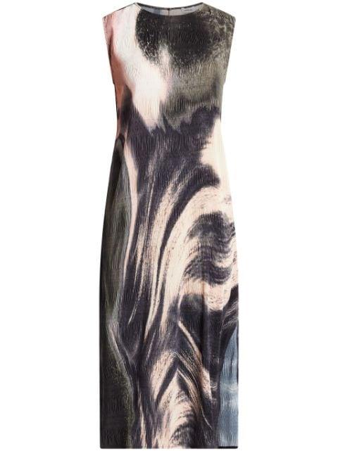 Evana watercolour-effect midi dress by SIMKHAI