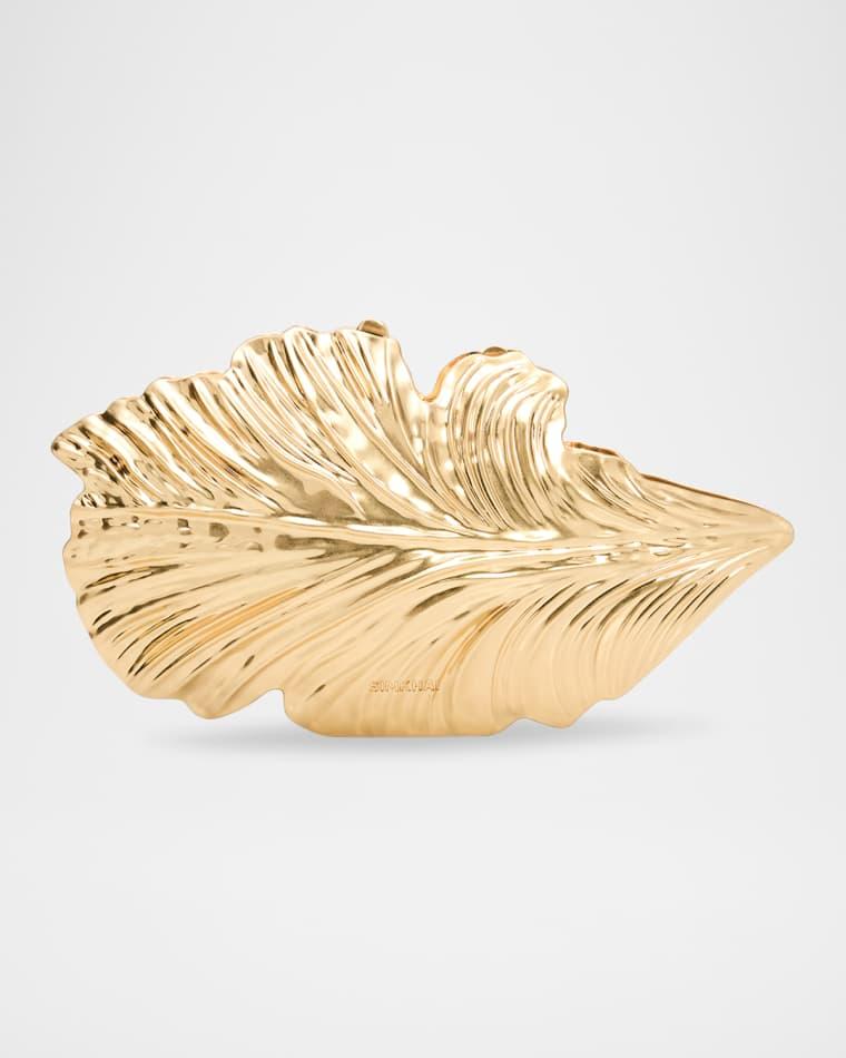 Flora Sculptural Leaf Clutch Bag by SIMKHAI
