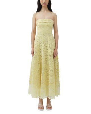 Imogen Lace Bustier Midi Dress by SIMKHAI