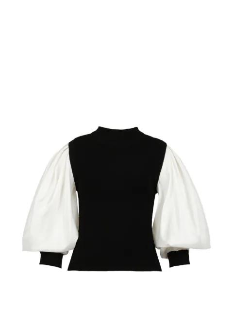 Jackie satin-sleeve top by SIMKHAI