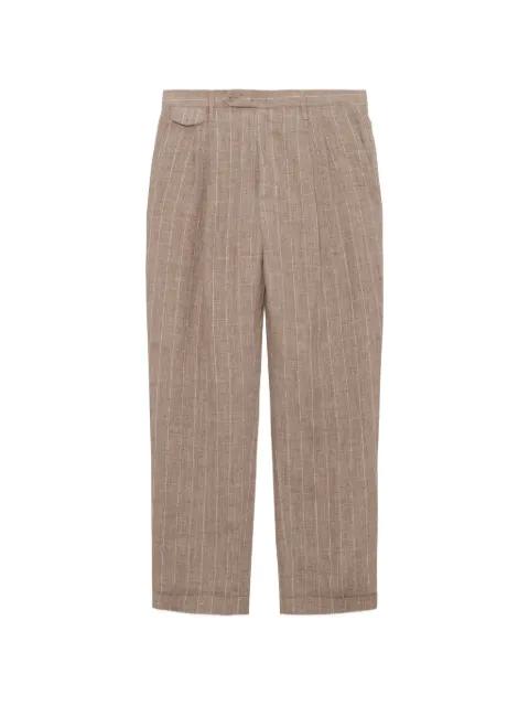 Jacob pinstripe pleated trousers by SIMKHAI