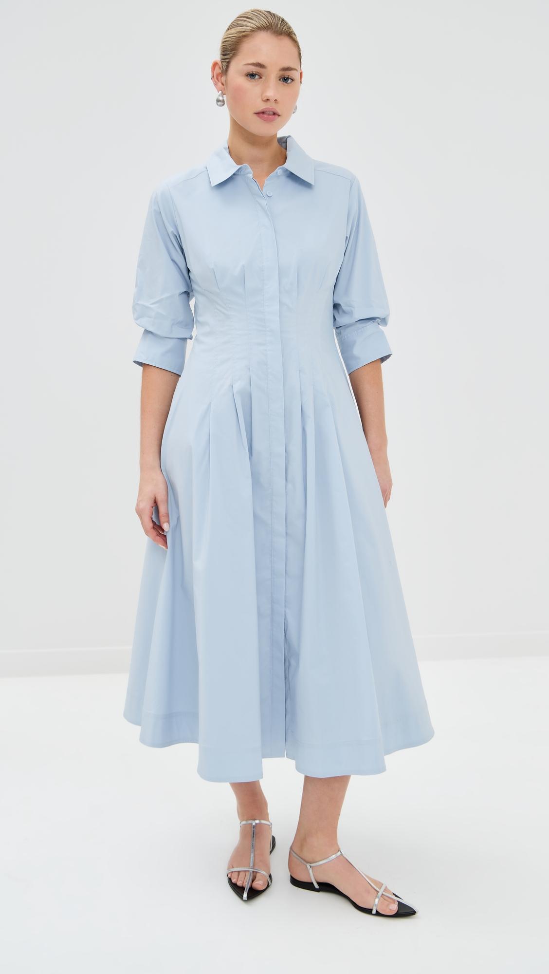 Jazz Pintuck Midi Dress by SIMKHAI