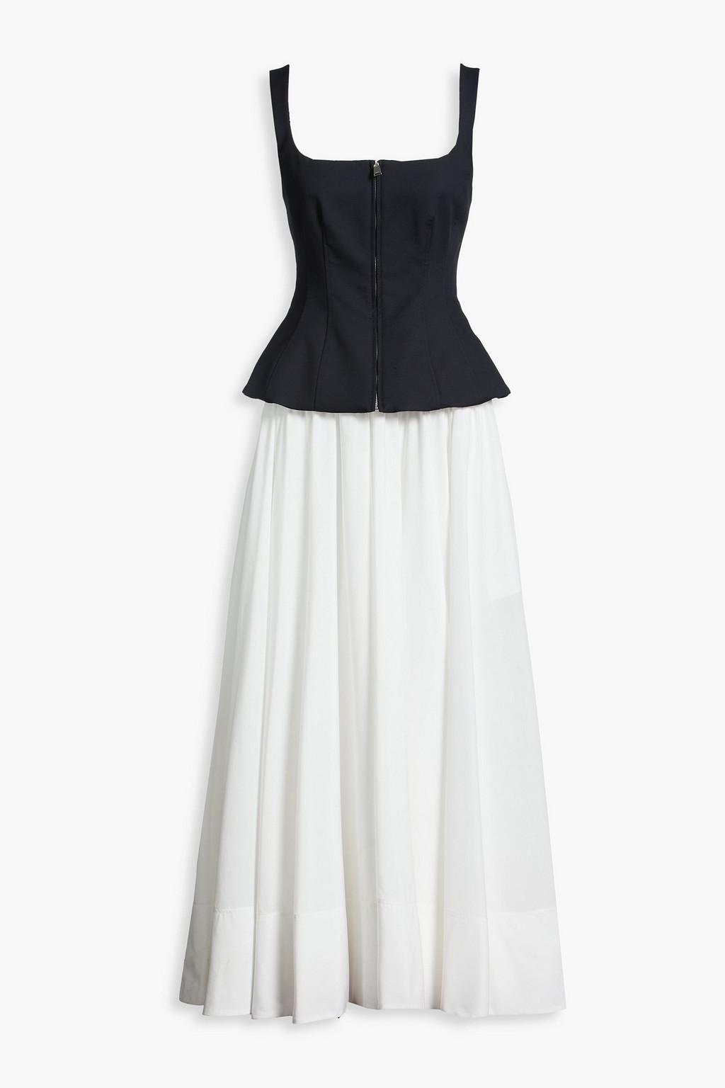 Jolynn jersey and poplin maxi dress by SIMKHAI