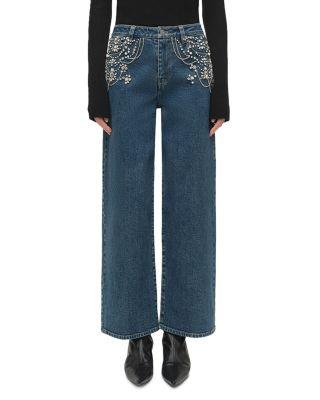 Jude Mid Rise Embellished Jeans in Solana by SIMKHAI