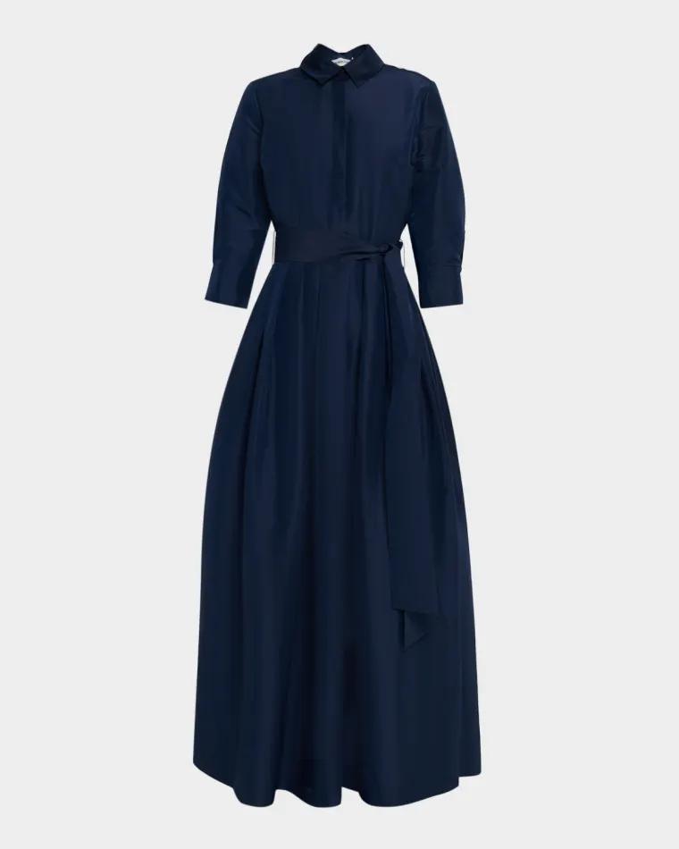 Julip Pleated Tie-Waist Gown by SIMKHAI