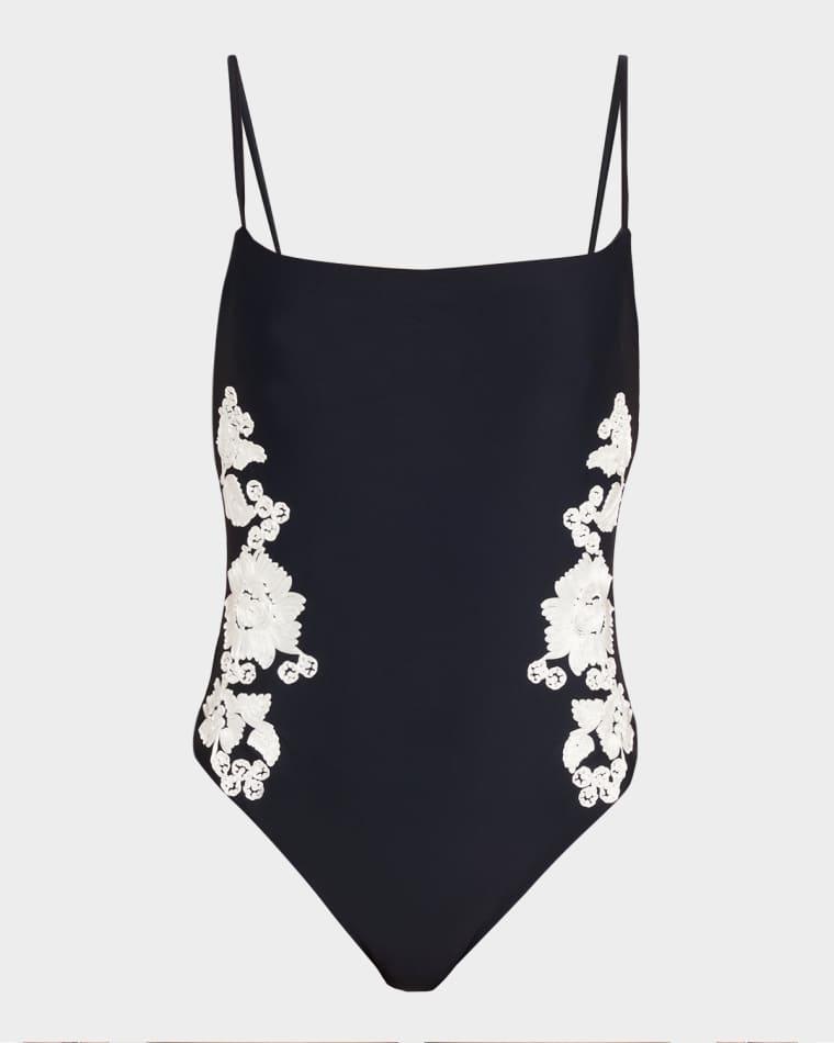 Juniper Embroidered One-Piece Swimsuit by SIMKHAI