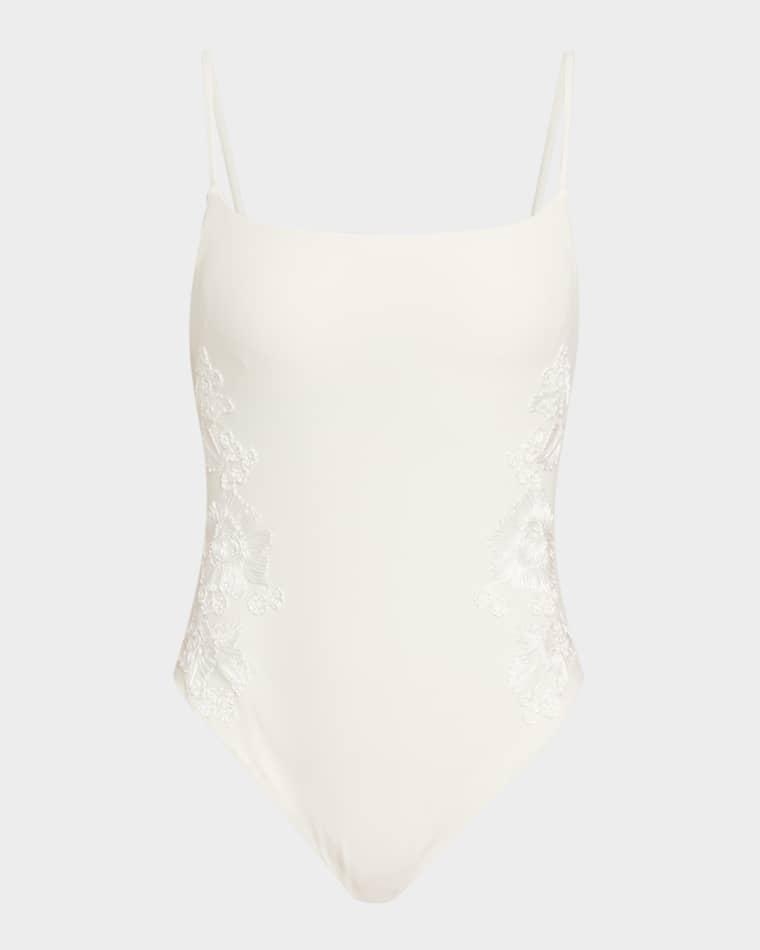 Juniper Embroidered One-Piece Swimsuit by SIMKHAI