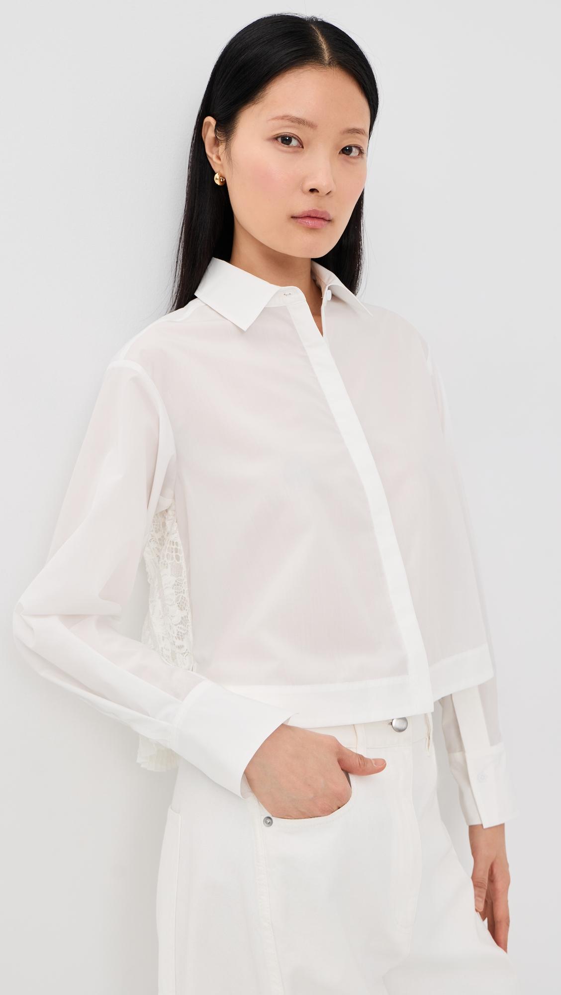 Kacey Lace Button Down by SIMKHAI