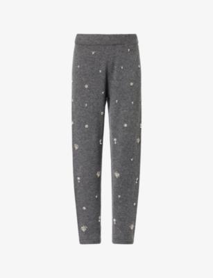 Kandace Embellished Wool and Cashmere-Blend Jogging Bottoms by SIMKHAI