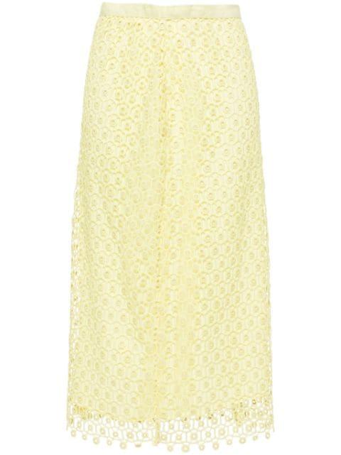 Karolina open-knit midi skirt by SIMKHAI