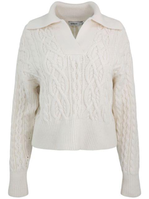 Kate cable-knit polo jumper by SIMKHAI