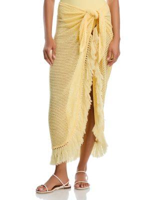 Katerina Knit Wrap Midi Skirt Swim Cover-Up by SIMKHAI