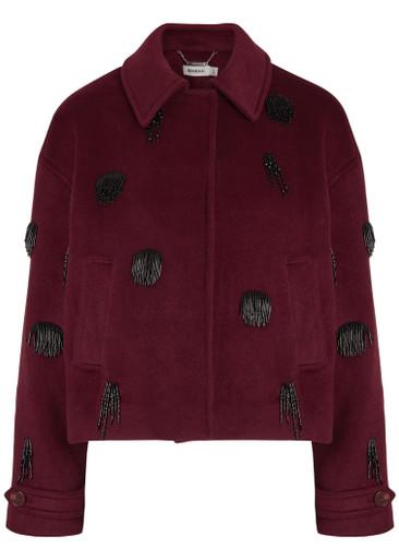 Katya bead-embellished wool-blend jacket by SIMKHAI