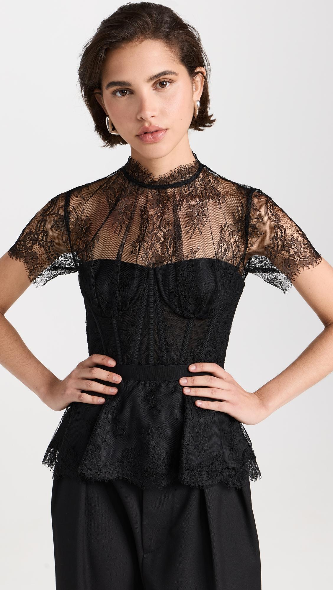 Kehlani Lace Bustier Top by SIMKHAI