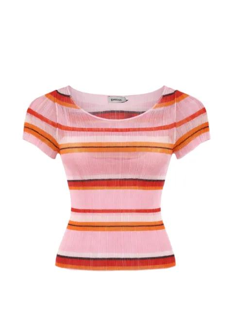 Knox Plisse striped top by SIMKHAI