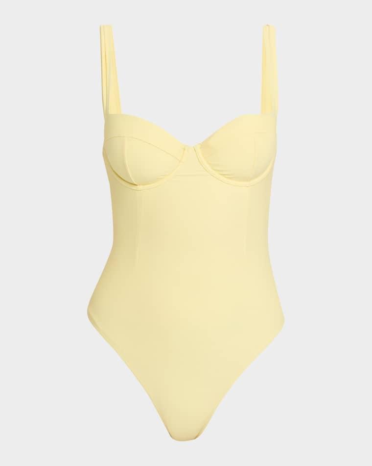 Kyle Bustier One-Piece Swimsuit by SIMKHAI