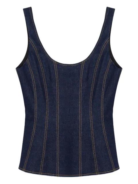 Lachlan denim top by SIMKHAI