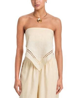 Lahni Linen Lace Trim Top by SIMKHAI