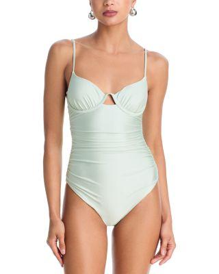 Laine Ruched One Piece Swimsuit by SIMKHAI