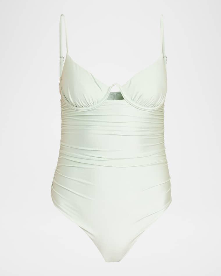Laine Ruched One-Piece Swimsuit by SIMKHAI