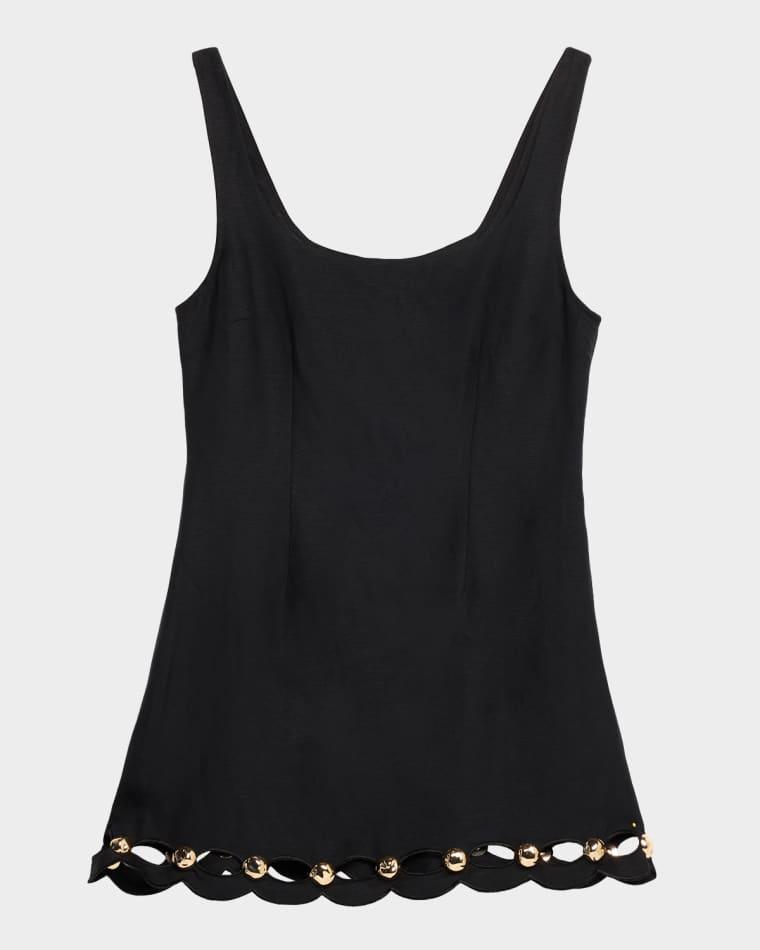 Lindley Linen-Blend Sleeveless Mini Dress by SIMKHAI