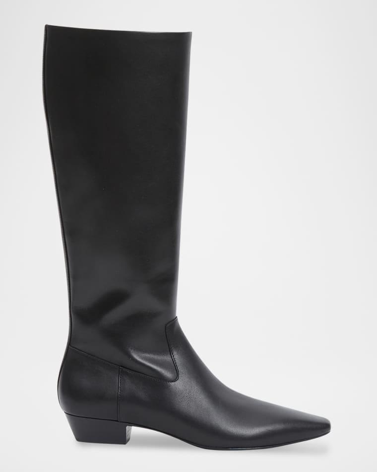 Lowen Leather Knee-High Boots by SIMKHAI