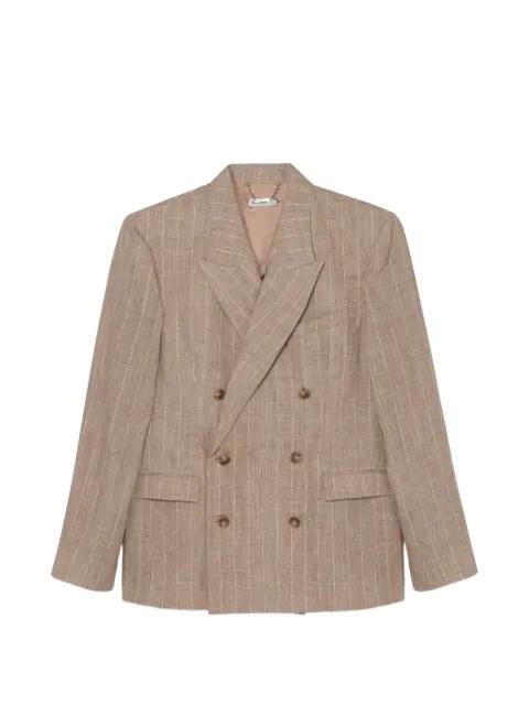 Lucas striped double-breasted blazer by SIMKHAI