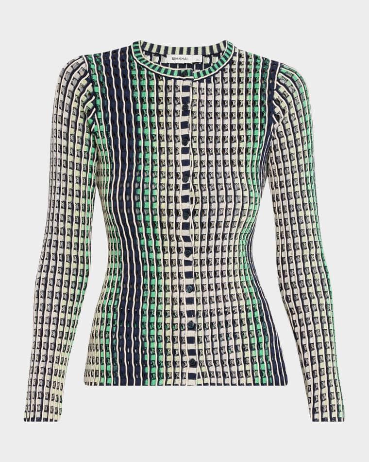 Mabel Openwork Cardigan by SIMKHAI