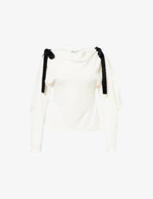 Marlee Bow-Embellished Woven Top by SIMKHAI