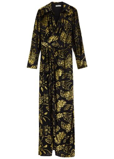 Marzia velvet devoré maxi dress by SIMKHAI