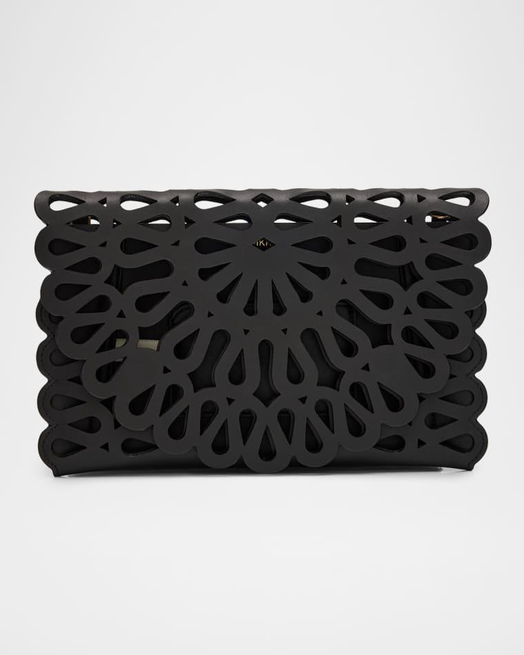 McCall Laser Cutout Leather Clutch Bag by SIMKHAI