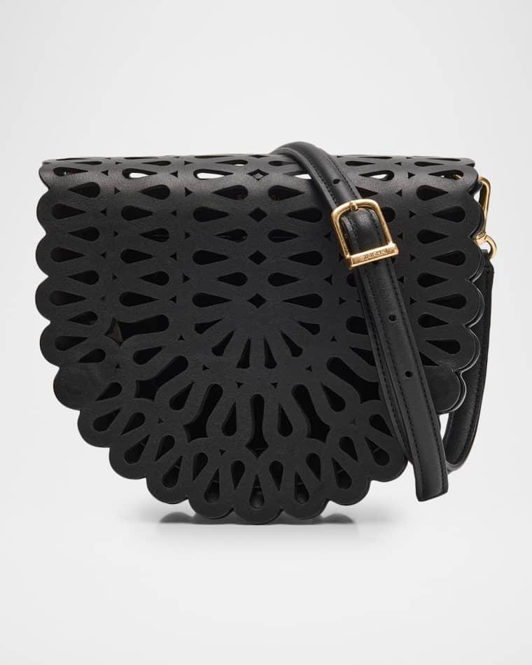 McCall Laser Cutout Leather Crossbody Bag by SIMKHAI
