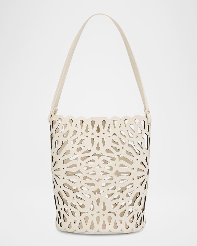 McCall Laser Cutout Leather Shoulder Bag by SIMKHAI