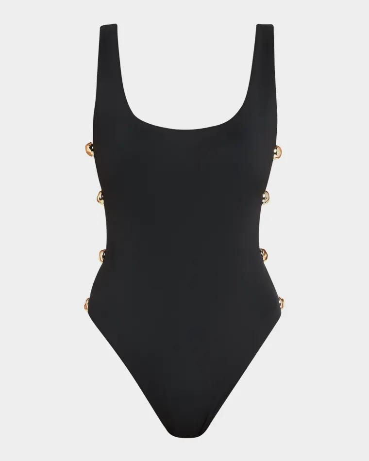 Mona Studded One-Piece Swimsuit by SIMKHAI