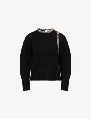 Monroe Embellished Wool-Blend Jumper by SIMKHAI