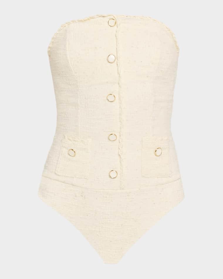 Natalie Strapless One-Piece Swimsuit by SIMKHAI