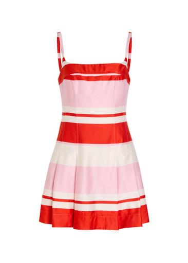 Nelly striped woven mini dress by SIMKHAI