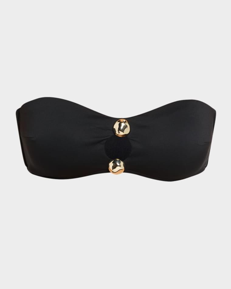 Nicola Studded Bandeau Bikini Top by SIMKHAI