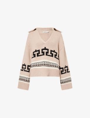O'Reilly Open-Neck Collar Cashmere-Blend Jumper by SIMKHAI