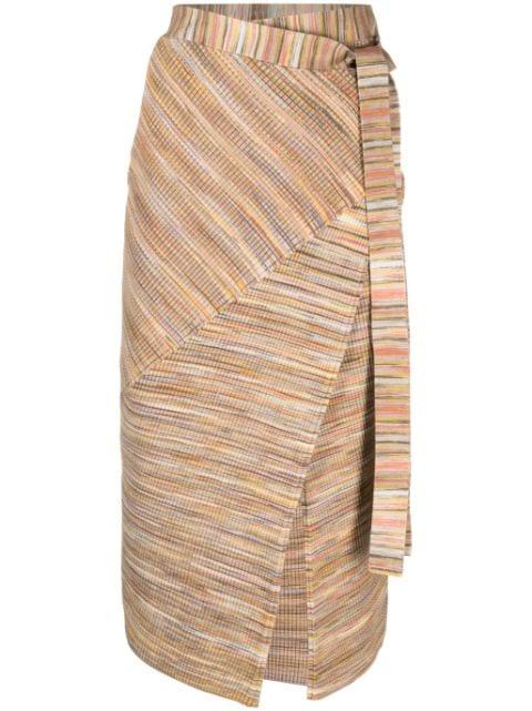 Paris space-dye knitted skirt by SIMKHAI