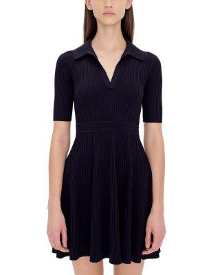 Patricia Rib Knit Polo Mini Dress by SIMKHAI