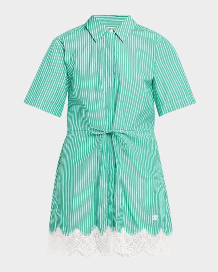Poplin Lace-Trim Shirtdress by SIMKHAI