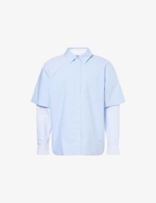 Quade Striped-Long-Sleeves Cotton-Poplin Shirt by SIMKHAI