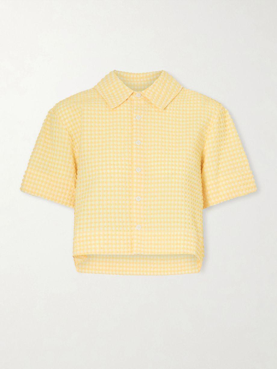 Reeves checked seersucker shirt by SIMKHAI
