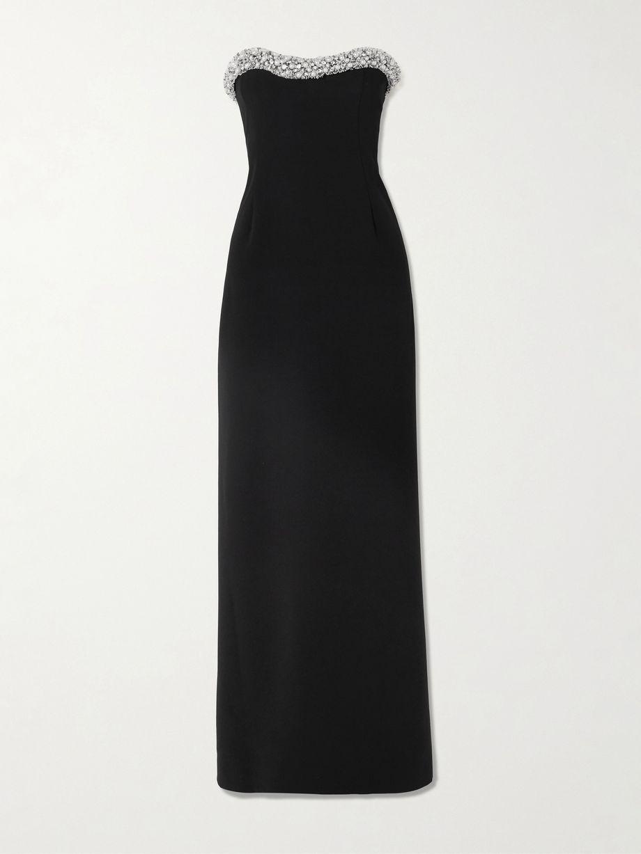 Riona strapless embellished crepe gown by SIMKHAI