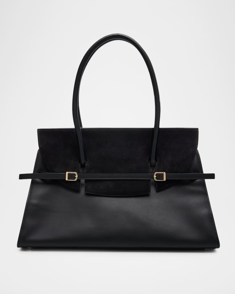 River Suede Flap Leather Shoulder Bag by SIMKHAI