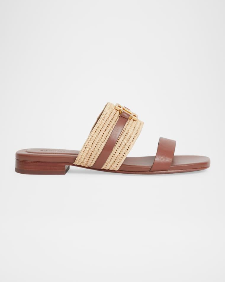 Roan Raffia Flat Sandals by SIMKHAI