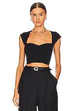SIMKHAI Abia Cropped Tee in Black by SIMKHAI