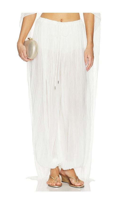 SIMKHAI Afton Crinkle Jersey Balloon Pant in Ivory by SIMKHAI